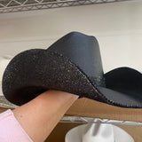 "Blacked Out" square style hat- underneath brim only
