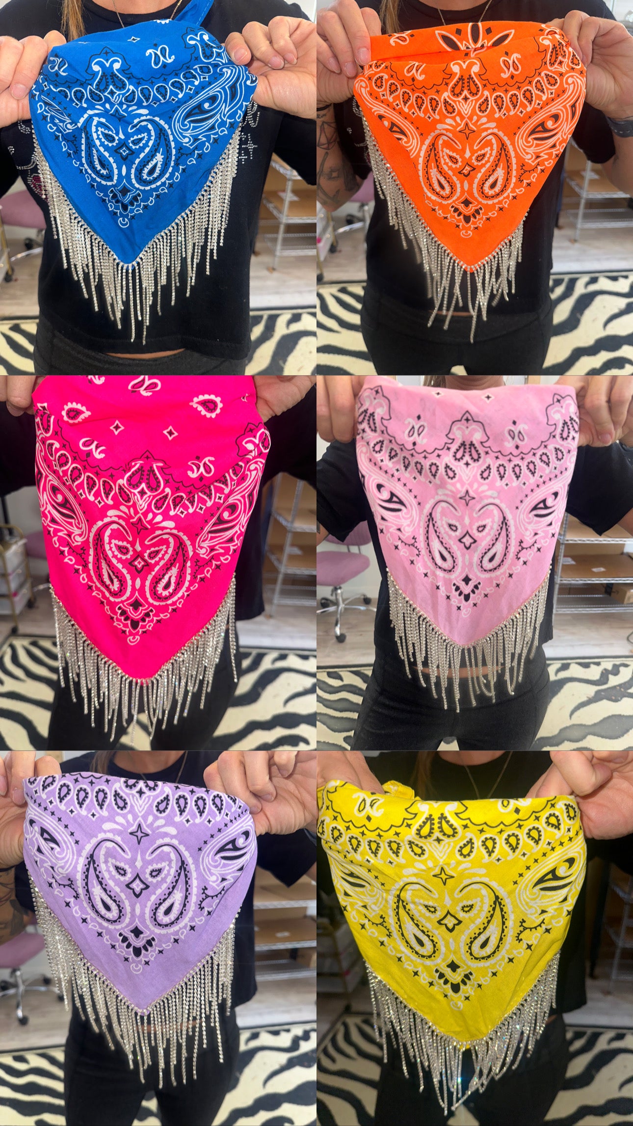 Flash Sale: Cotton Rhinestone Bandanas