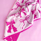 Cozy Pink Bow Throw Blanket