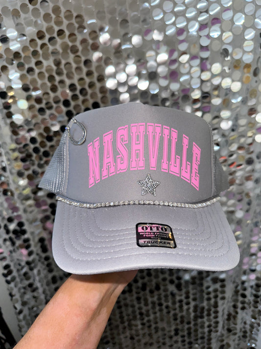 Nashville Rhinestone Trucker Hat