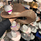 Brown Suede & Champagne Rhinestones