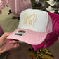 Pink Pearl Bow Hat