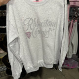 Rhinestone Cowgirl Sweatshirt in Ash Grey