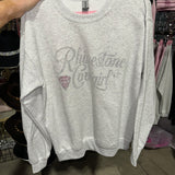 Rhinestone Cowgirl Sweatshirt in Ash Grey