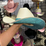 Sand & Turquoise Hat (Round Style)