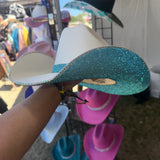 Sand & Turquoise Hat (Square Style)