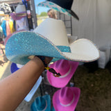 Sand & Turquoise Hat (Square Style)