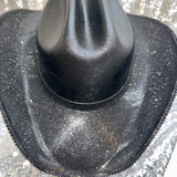 FALL FLASH SALE: L/XL Black Straw with back rhinestones on both brims