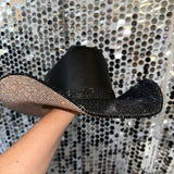 Black and Champagne Hat