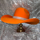 FALL FLASH SALE: American Hat Makers Green Felt Hat with crystal rhinestone hat band