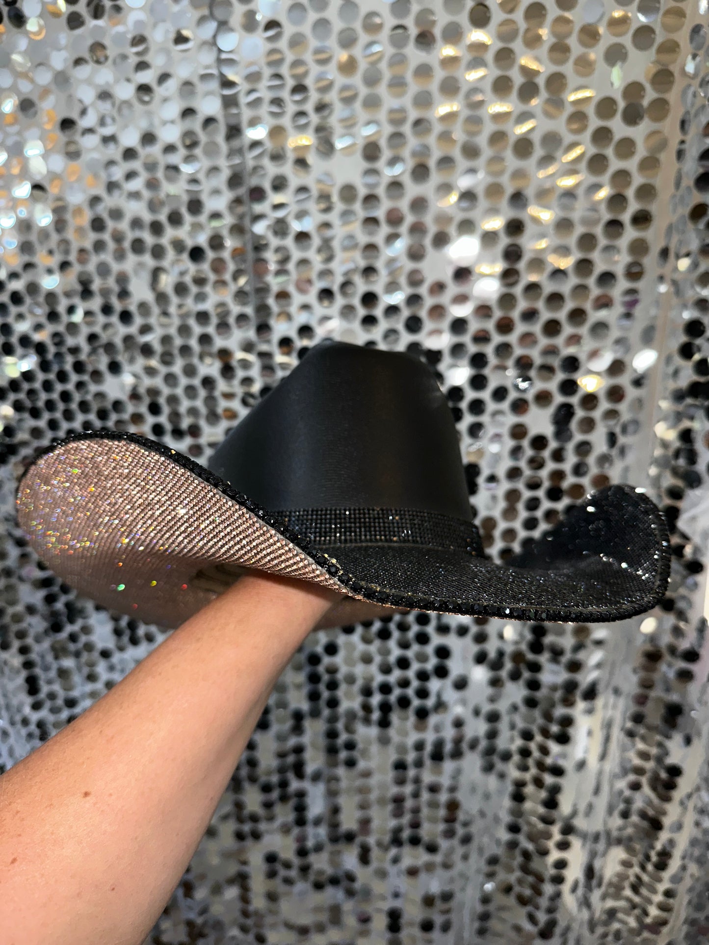 Black and Champagne Hat