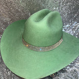 FALL FLASH SALE: American Hat Makers Mint Felt Hat with ab rhinestone hat band