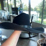*FLASH SALE: BAILEY FELT 6 1/2 W/ BLACK RHINESTONES