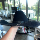 *FLASH SALE: BAILEY FELT 6 1/2 W/ BLACK RHINESTONES