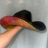 FLASH SALE: Black Straw w/ Pride Flag