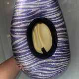 FLASH SALE: Sand Straw w/ Purple Zebra Print