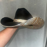 FLASH SALE: Black Straw w/ Gold Zebra Print