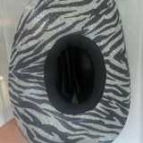 FLASH SALE: Black Straw w/ Black Zebra Print