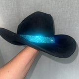 FLASH SALE: Kids Black Suede Hat w/ Turquoise Hat Band