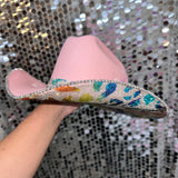 Pink and Rainbow Leopard Print Kids Hat