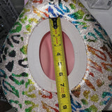 Pink and Rainbow Leopard Print Kids Hat