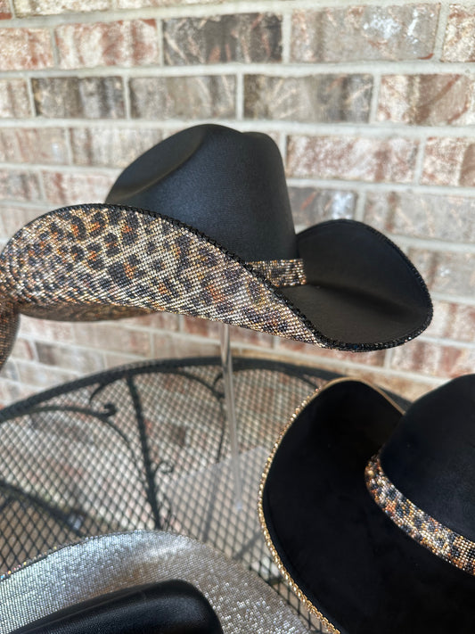 Black Square & Leopard Hat