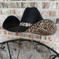 Black Square & Leopard Hat