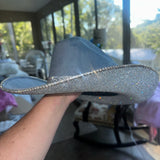 FLASH SALE: Denim blue suede w/ crystal
