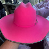 FLASH SALE: Bailey Hot Pink 7 3/8 w/ ab rhinestones