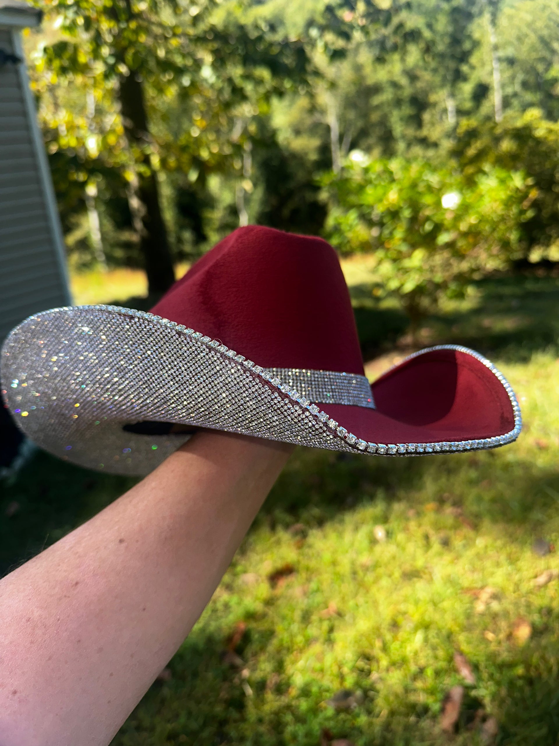 Burgundy Red & Crystal Rhinestones – Rhinestone Cowgirl display picture 1
