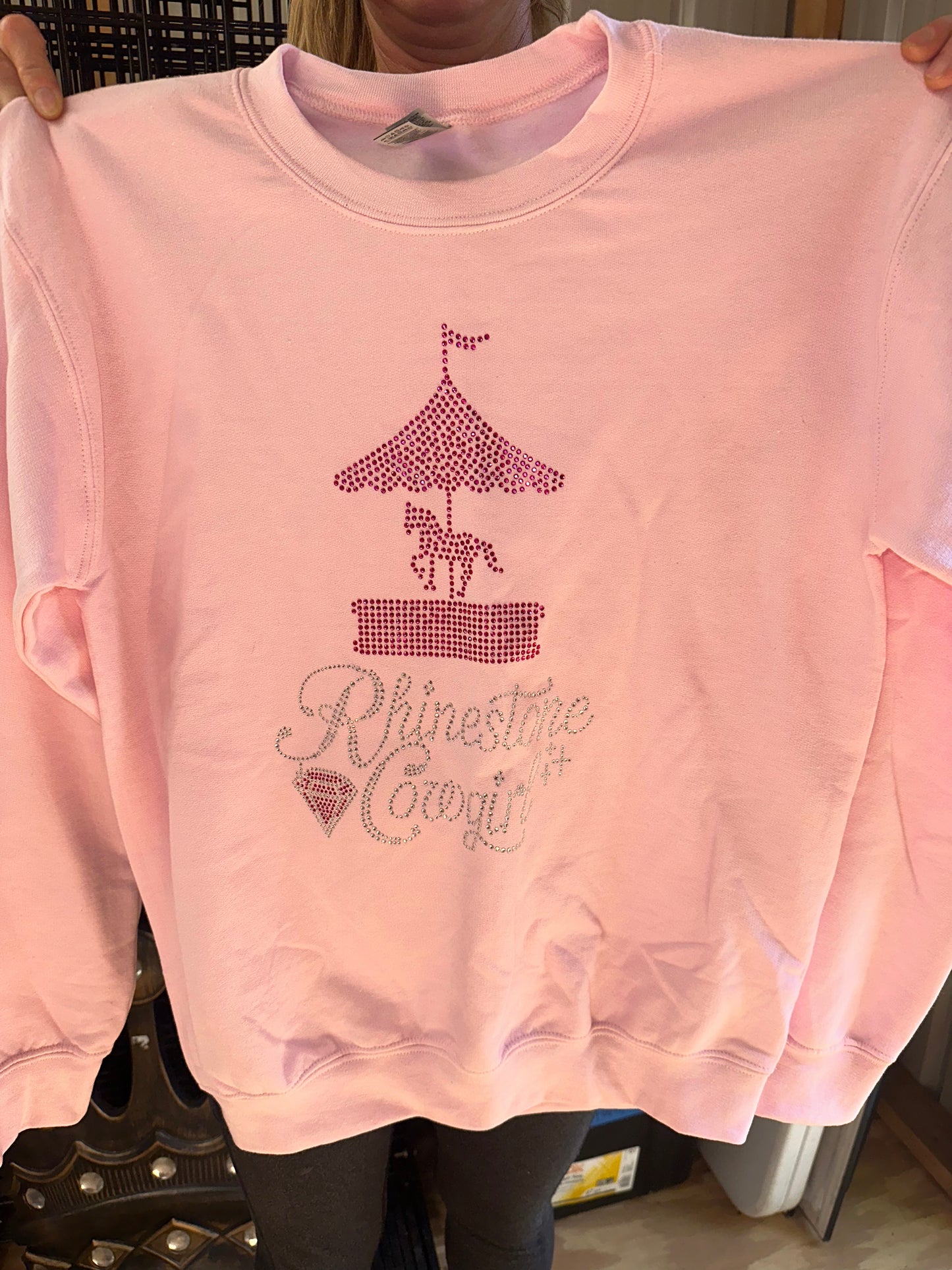 Flash Sale: Pink Rhinestone Cowgirl Sweatshirt