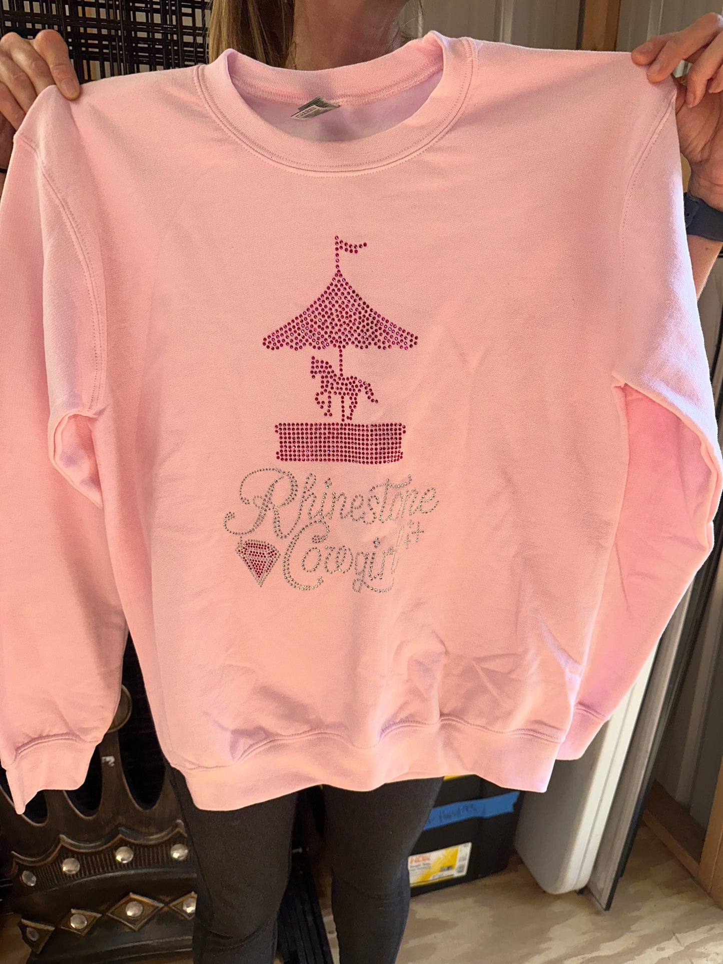 Flash Sale: Pink Rhinestone Cowgirl Sweatshirt