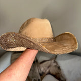 Camel Suede & Lt Topaz Rhinestones