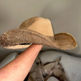 Camel Suede & Lt Topaz Rhinestones