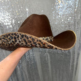 Brown Felt with Leopard Rhinestones
