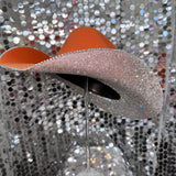 Orange & Crystal Rhinestones