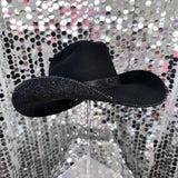 Black Felt & Black Rhinestones