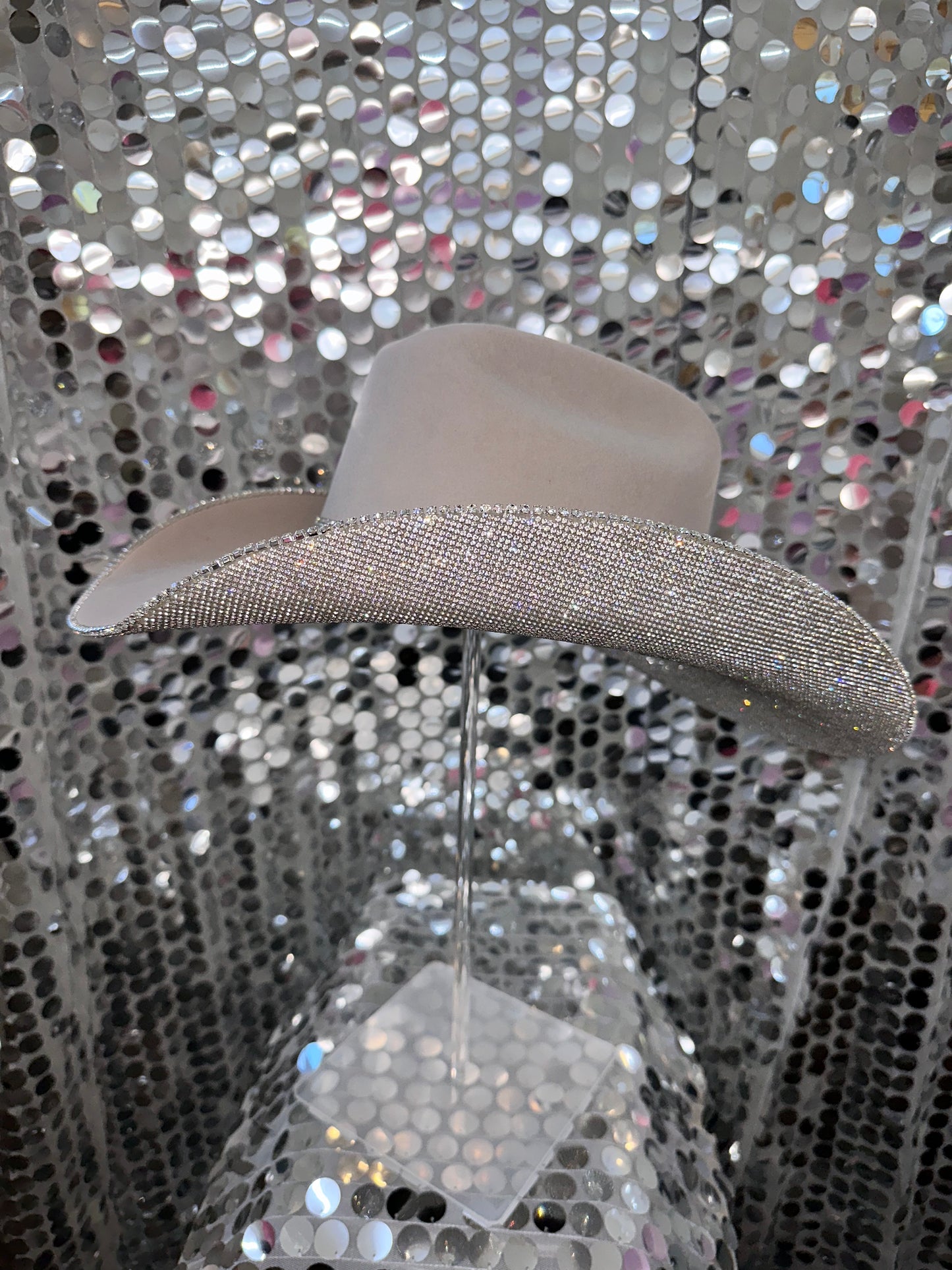 Silver Belly & Crystal Hat