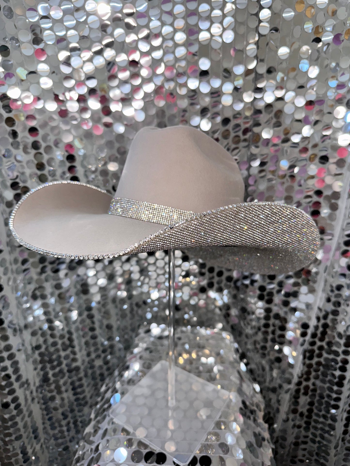 Silver Belly & Crystal Hat