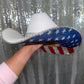 White hat & American Flag Rhinestones