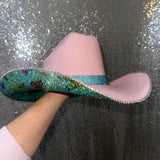 Pink & Turquoise Butterfly Hat