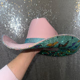 Pink & Turquoise Butterfly Hat