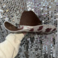 Brown Felt & Brown Cow Print Rhinestones