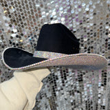 Black Felt & Ab Rhinestones