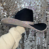 Black Felt & Ab Rhinestones