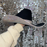 Black Felt & Ab Rhinestones