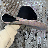 Black Felt & Ab Rhinestones
