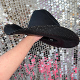 Black Felt & Black Rhinestones (Strechy Band Option)