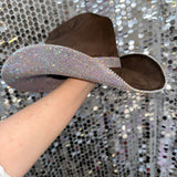 Brown Suede & Ab Rhinestones