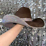 Brown Suede & Ab Rhinestones